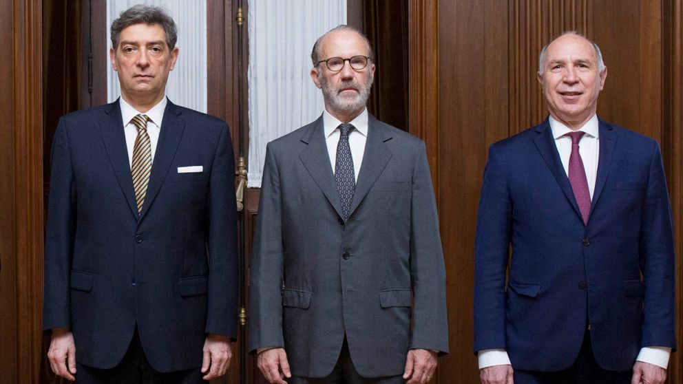 La Corte Suprema de Justicia de la Nación está integrada por Horacio Rosatti, Carlos Rosenkrantz y Ricardo Lorenzetti (Archivo).
