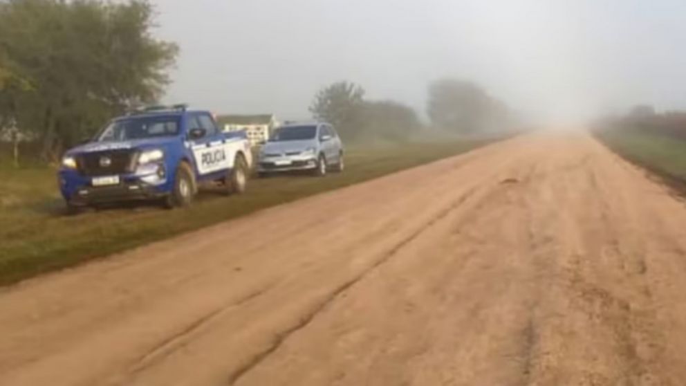 El camino rural del macabro hallazgo (Gentileza El Doce TV).
