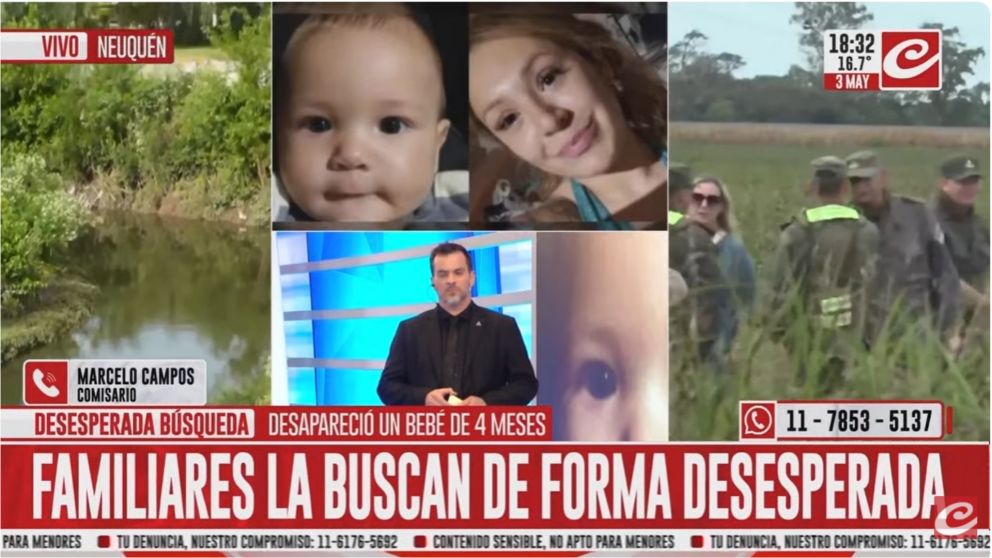 Camila Bel�n Montesino, de 27 a�os, y su hijo Carlos Amir Jeremy Araya, de 4 meses, fueron vistos por �ltima vez el viernes.