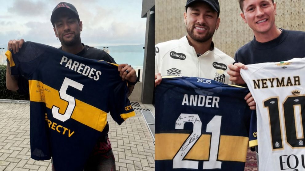 Neymar colecciona camisetas de Boca.
