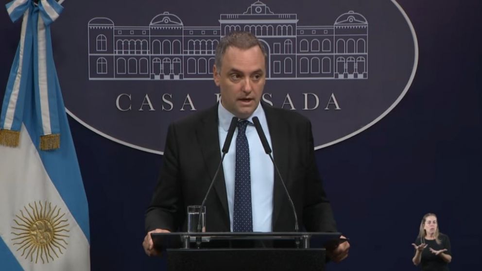 Adorni retom� sus conferencias en Casa Rosada.