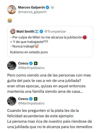La respuesta de Coscu al posteo de Marcos Galperin