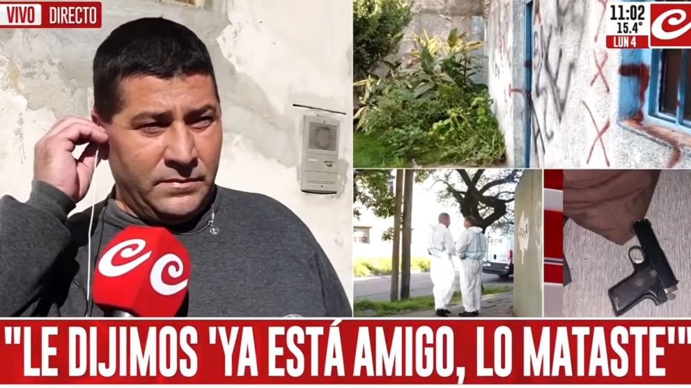 Diego, el vecino que logr� desarmar al agresor, cont� a Cr�nica c�mo fue la pelea y el momento del disparo que termin� con la vida de Abel.