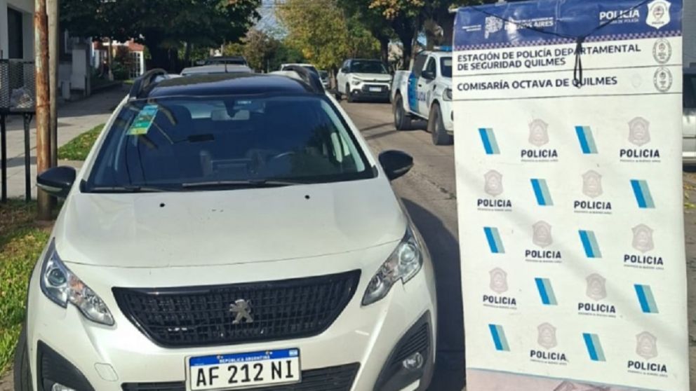 Banda juvenil detenida tras robar un auto en Bernal