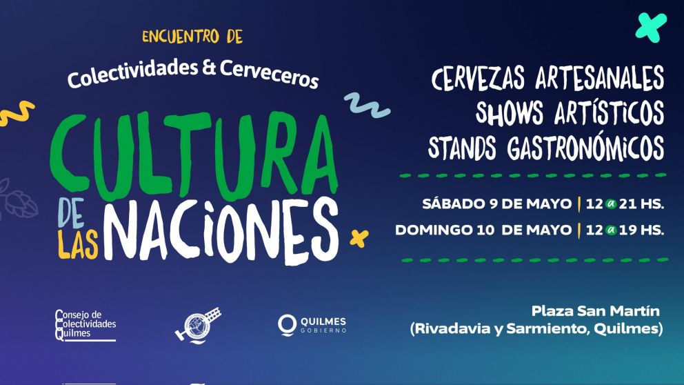 "Cultura de las Naciones": cervezas artesanales, gastronomía y shows en Quilmes