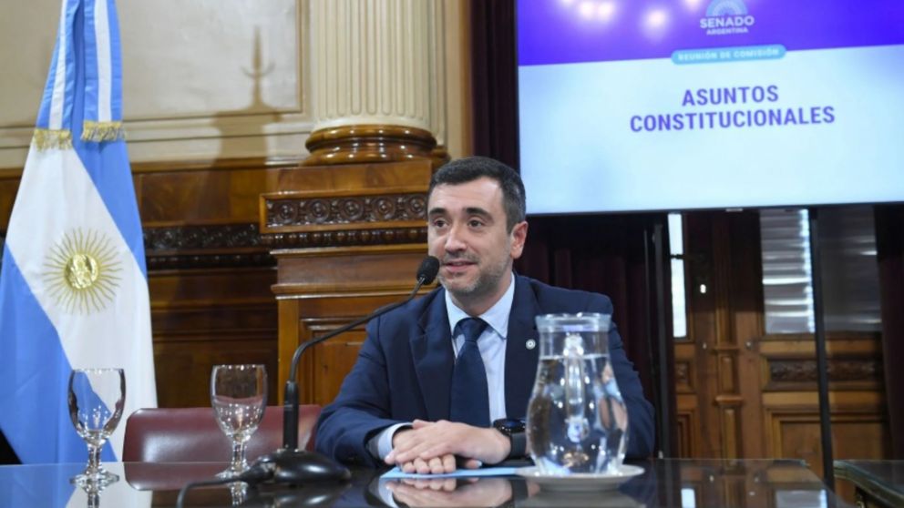 El presidente de la comisión de Asuntos Constitucionales del Senado de la Naciíon, Agustín Coto.
