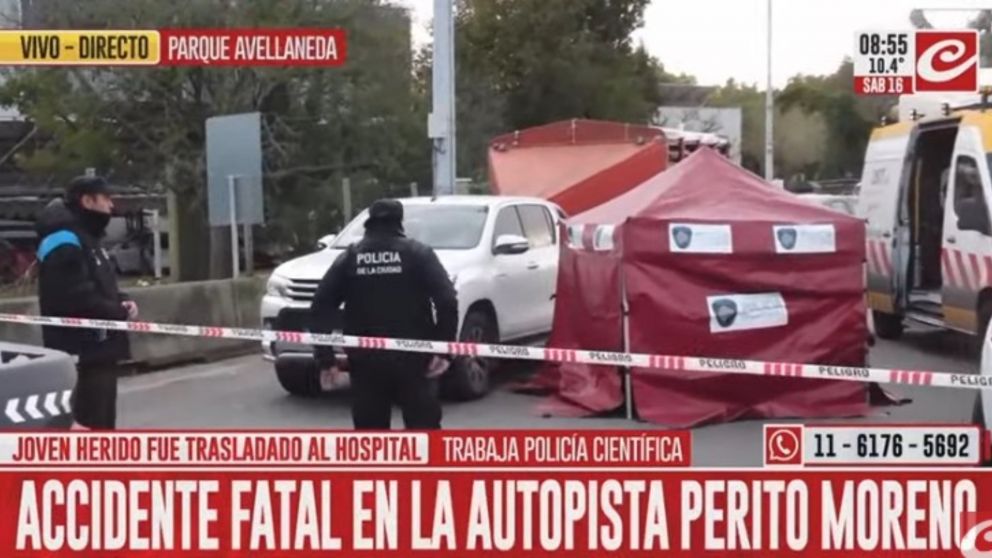 El conductor que provoc� el accidente se dio a la fuga (Captura de TV).