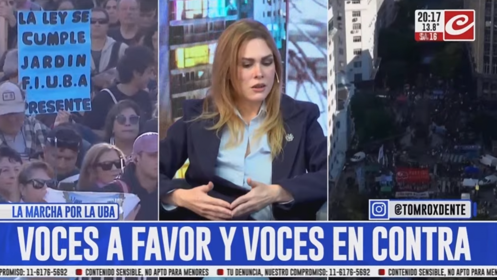 Lilia Lemoine critic� la Marcha Universitaria y defendi� el presupuesto de la SIDE: "Plata ah� hay que poner"