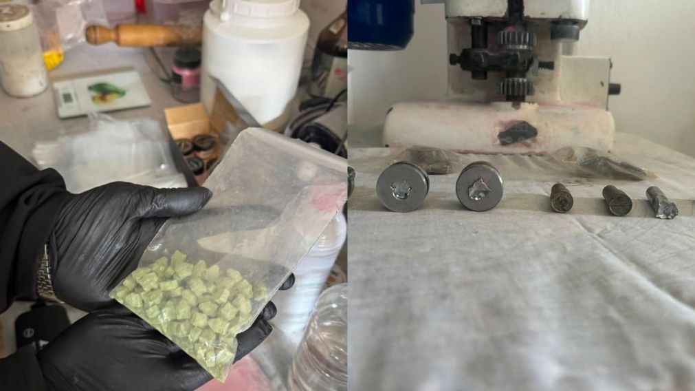 Clausuraron un laboratorio de pastillas de éxtasis y desbarataron a la banda que las vendía (Gentileza Policía de la Ciudad).