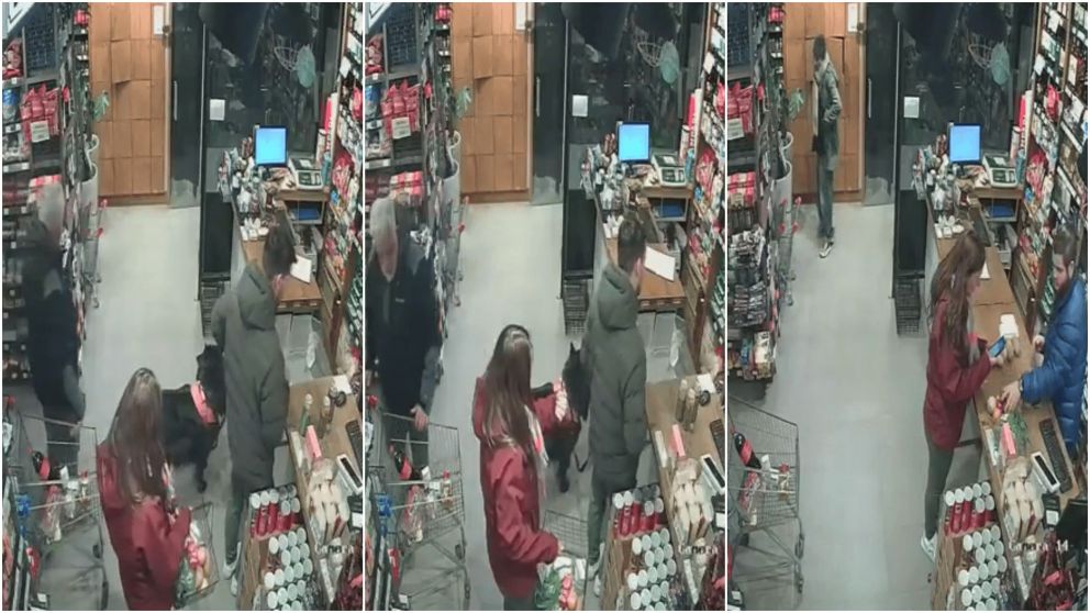 El robo quedó filmado por una cámara de seguridad.