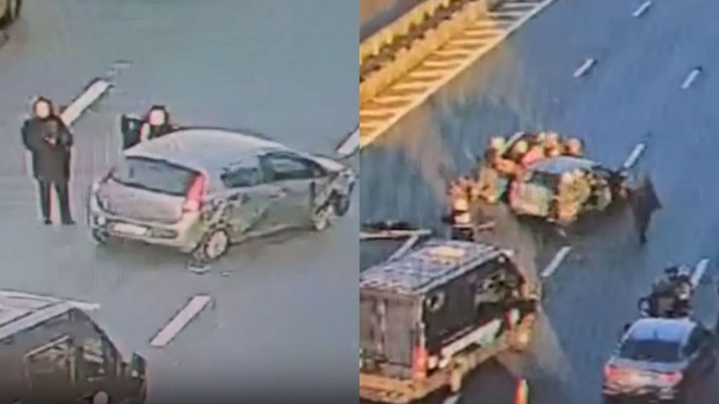 El accidente ocurrió a la altura de avenida Jujuy, mano a provincia; personal del SAME asistió al hombre y lo trasladó al hospital Santojanni (Imágenes: captura video).