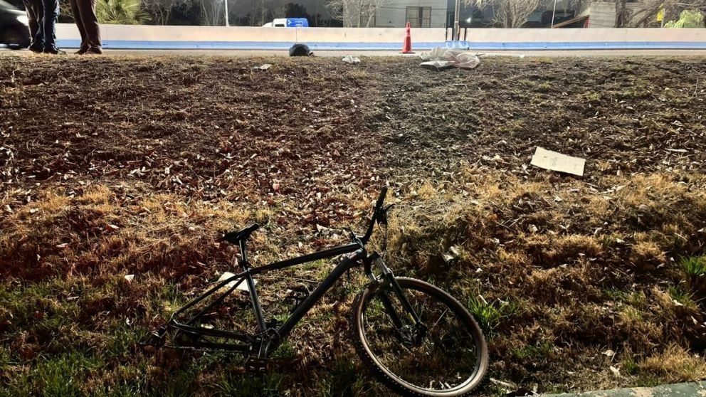 Así quedó la bicicleta atropellada esta mañana