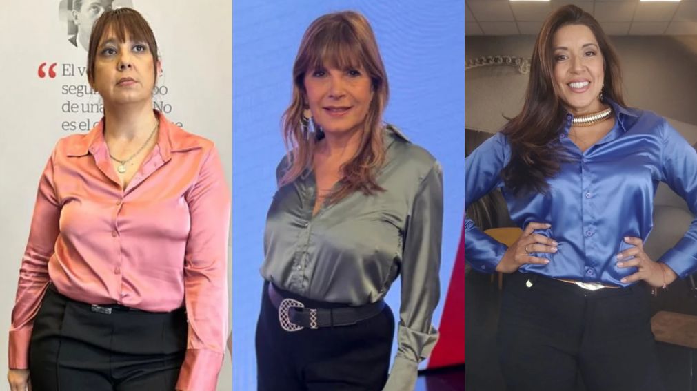 Anabelia Cerezo, Liliana Caruso y Lourdes Zuazo convierten las camisas satinadas en protagonistas de sus outfits. (Foto: Instagram/ @cronicalook).