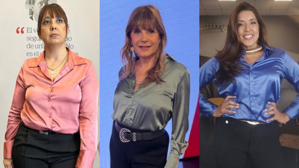 Anabelia Cerezo, Liliana Caruso y Lourdes Zuazo convierten las camisas satinadas en protagonistas de sus outfits. (Foto: Instagram/ @cronicalook).