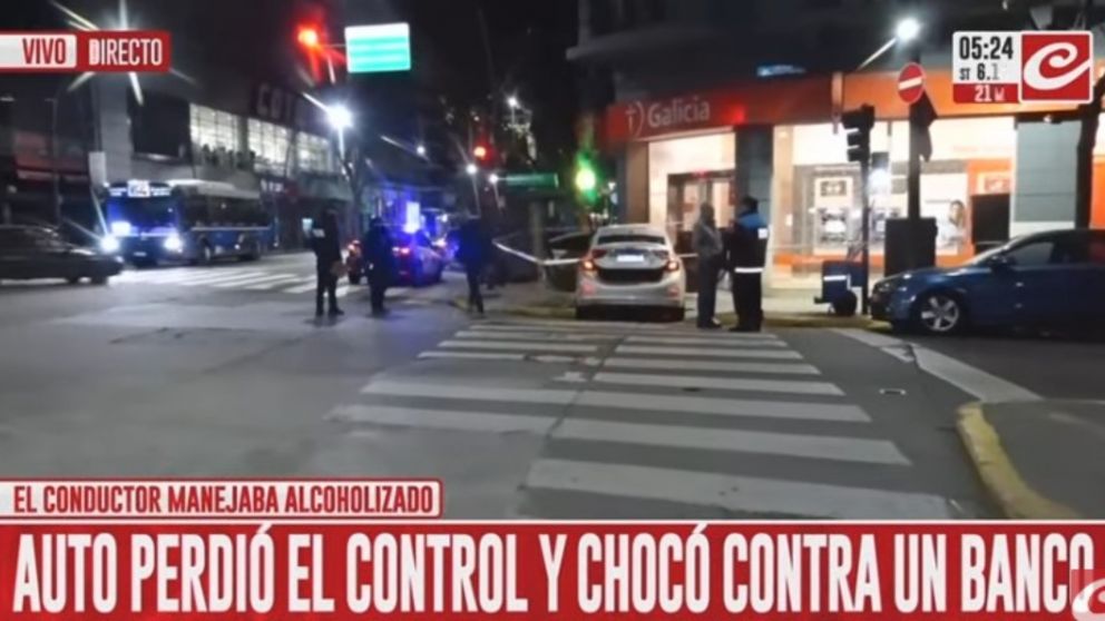 El conductor de 19 a�os manejaba bajo los efectos del alcohol (Captura de TV).