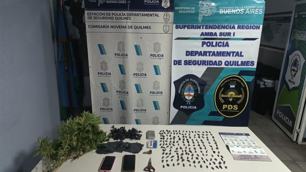 Operativo antidrogra en Quilmes Oeste: dos detenidos