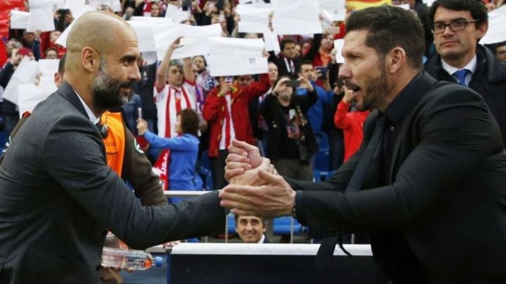 Pep Guardiola y Diego Simeone, una relaci�n de respeto.