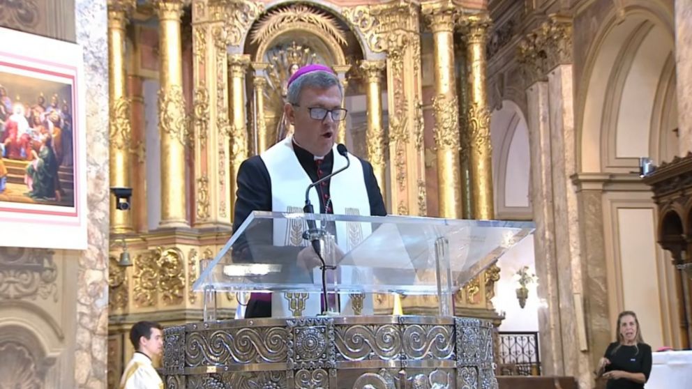 Jorge García Cuerva encabeza el Tedeum por el 25 de Mayo en la Catedral Metropolitana.
