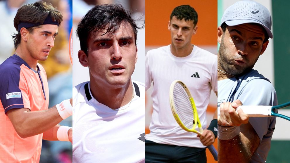 Cerúndolo, Comesaña, Díaz Acosta y Burruchaga superaron el debut en Roland Garros