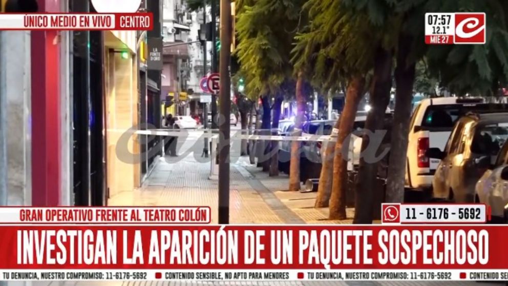 Gran operativo por un paquete sospechoso en las inmediaciones del Teatro Col�n.