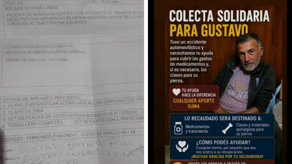 Solidaridad en Solano: colecta para la operaci�n de un vendedor ambulante herido