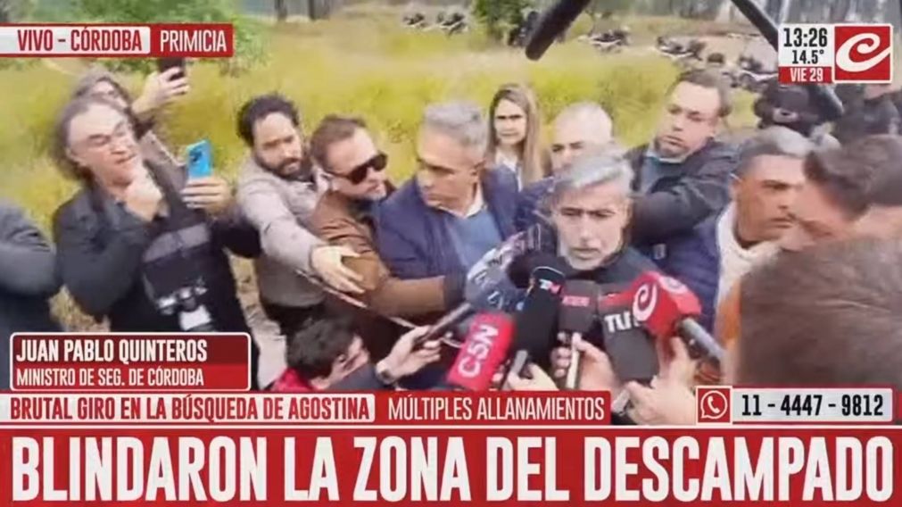 El Ministro de Seguridad de Córdoba indicó, "no vamos a parar hasta encontrarla".