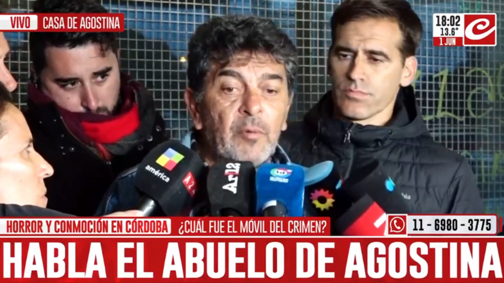 Miguel, abuelo de Agostina, habló con Crónica.