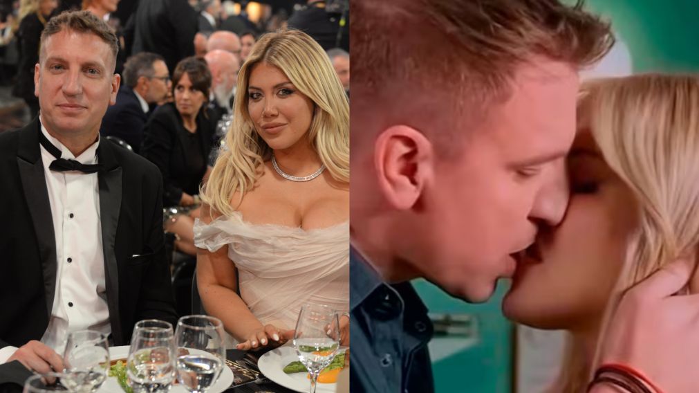 Wanda Nara y Maxi L�pez se besaron apasionadamente en "Tri�ngulo Amoroso". (Foto: Cr�nica/ Nahuel Ventura y Telefe).