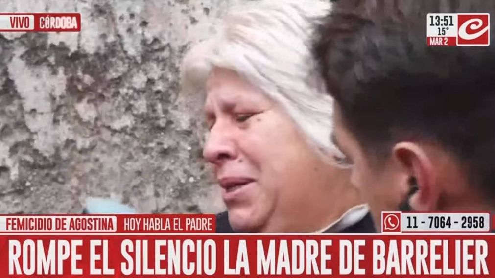 Mam� de Barreleir: "Le pido perd�n a la familia de Agostina"