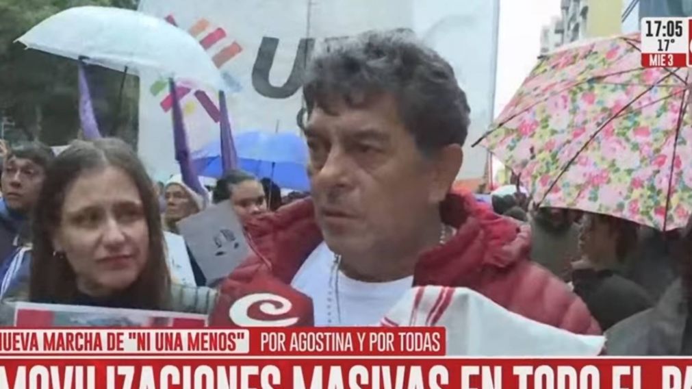 Abuelo de Agostina en la marcha Ni Una Menos: "Me sacaron un pedazo del alma"