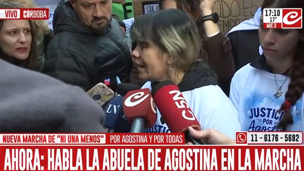 "Mi hija es víctima igual que mi nieta", dijo la abuela de Agostina en la marcha Ni Una Menos.