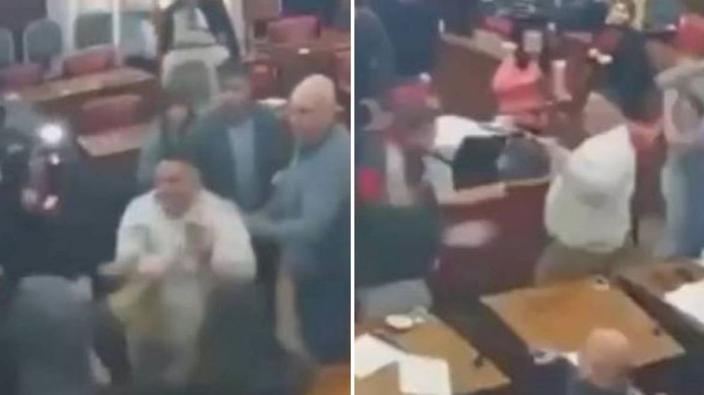 Escándalo en Mar de Plata: taxistas y choferes de aplicaciones se agarraron a trompadas en el Concejo Deliberante