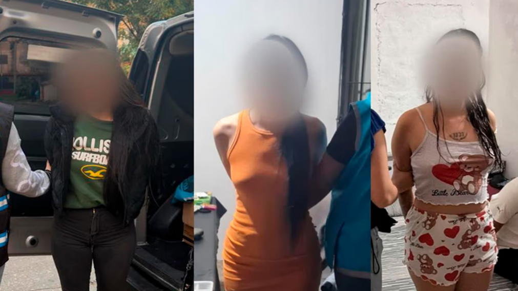 Las tres mujeres acusadas de ser viudas negras. 