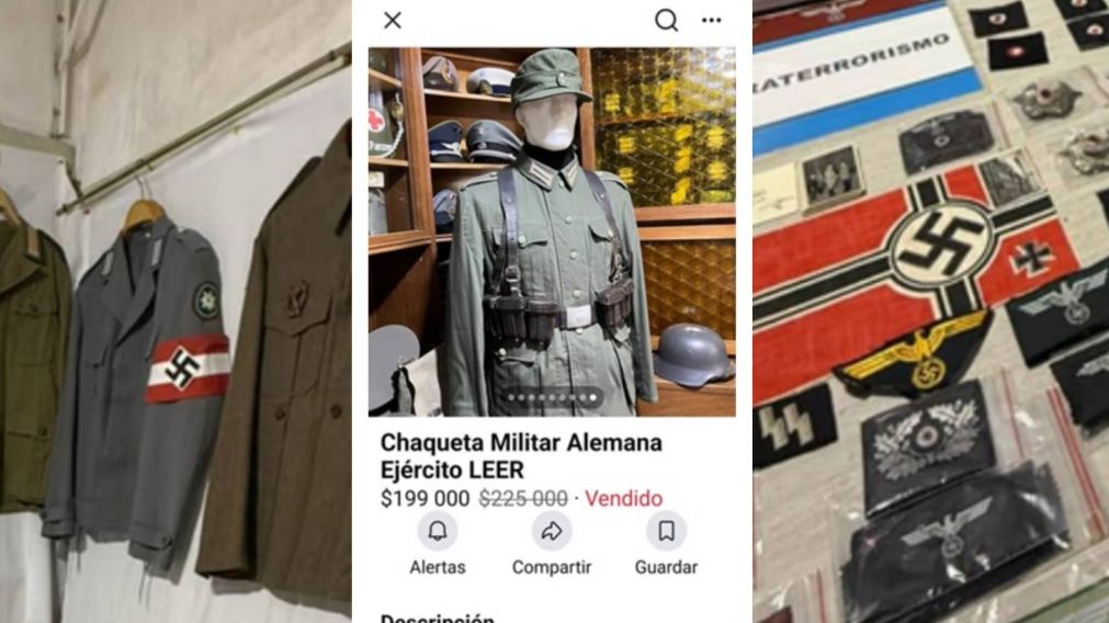 Ten�a baldosas con esv�sticas en su casa: lo imputan por vender uniformes militares en redes sociales.