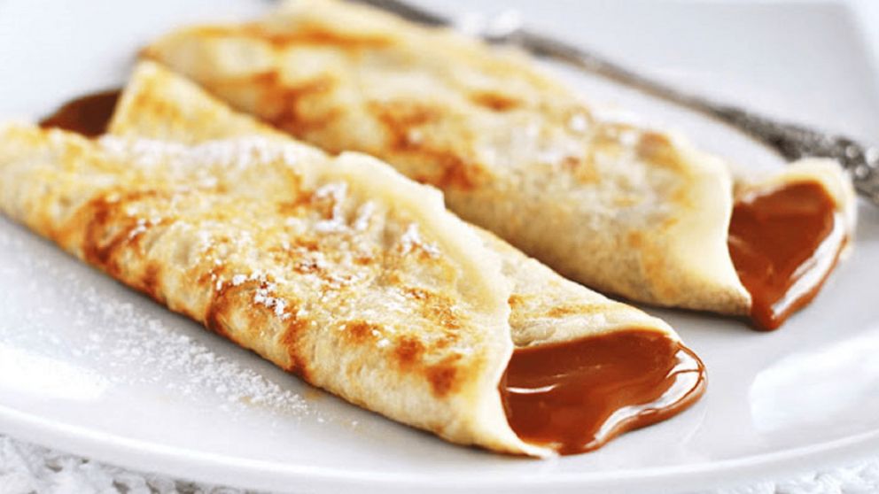 Panqueques rellenos con dulce de leche: receta fácil y rápida.