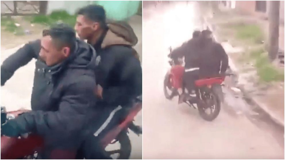 Los delincuentes fueron grabados con la cámara de un celular.