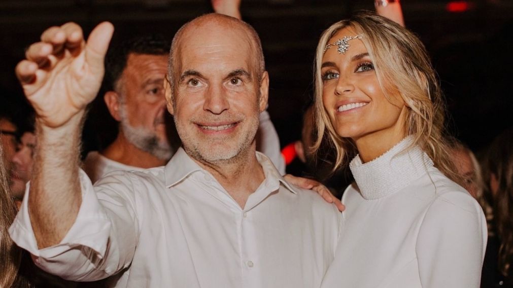 Horacio Rodr�guez Larreta y su esposa, Milagros Maylin.