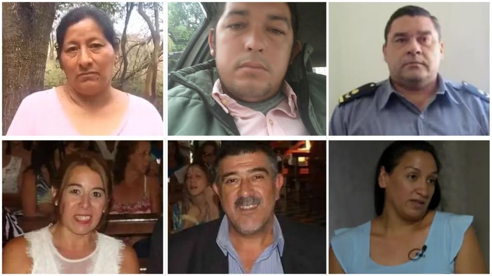 Los principales acusados en la causa que investiga la desaparición de Loan Peña, ocurrida hace dos años.