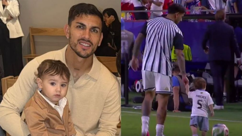El divertido blooper de Leandro Paredes con su hijo tras la goleada de la Selecci�n Argentina en el debut del Mundial: el video