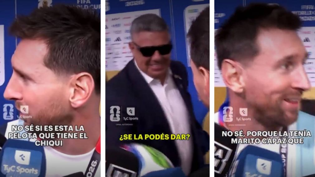 Messi meti� 3 goles, pero... �la pelota se la llev� Chiqui Tapia?.
