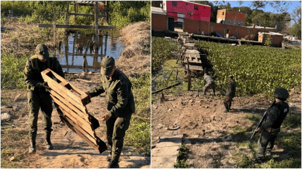 Personal de Gendarmería estuvo a cargo de las tareas.
