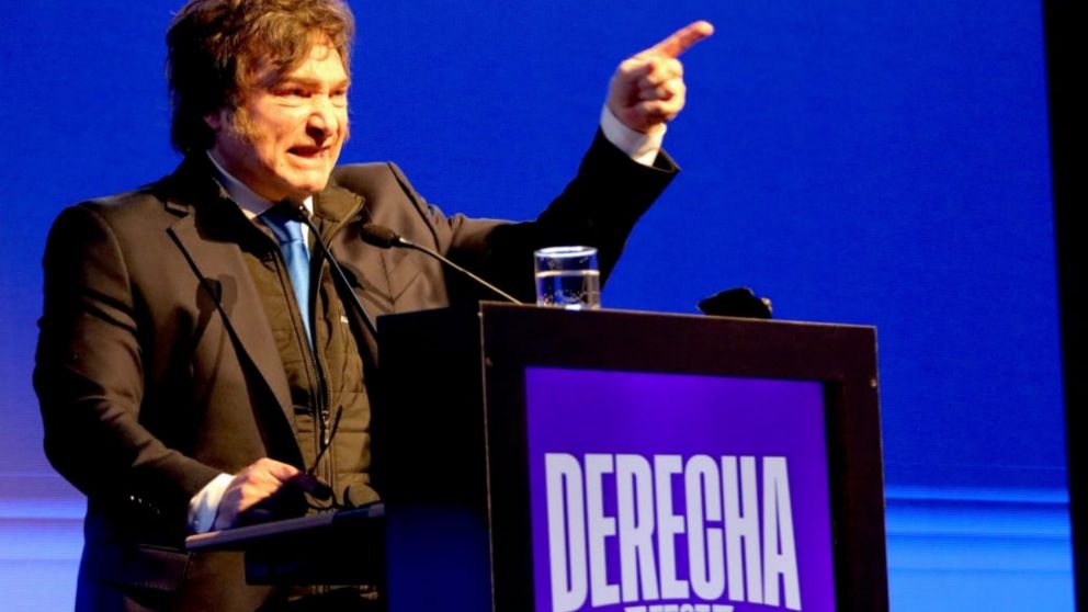 Javier Milei dio una conferencia en el Derecha Fest.