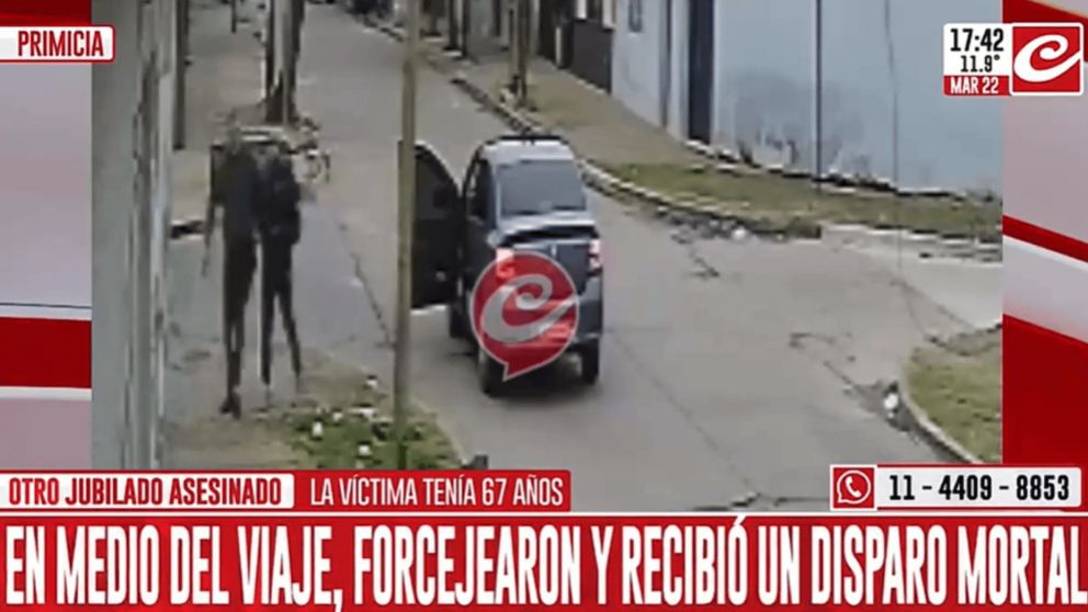 Una cámara de seguridad grabó el asesinato del remisero.