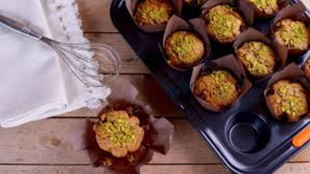 Receta de unos riquísimos muffins pistacho.