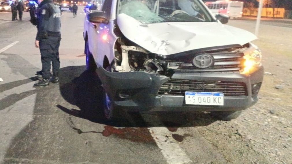 Camioneta que impactó al joven sobre ruta nacional 7 en Mendoza