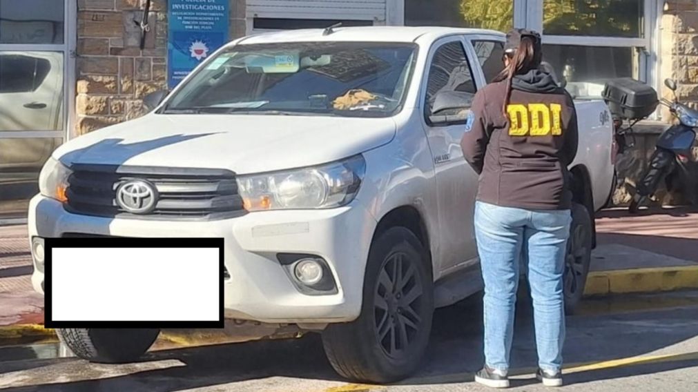 Esta es la camioneta que fue incautada en las diligencias.