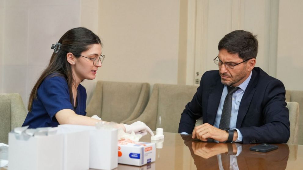 Maximiliano Pullaro se someti� al primer narcotest, que dio negativo (Gentileza Gobierno de Santa Fe).