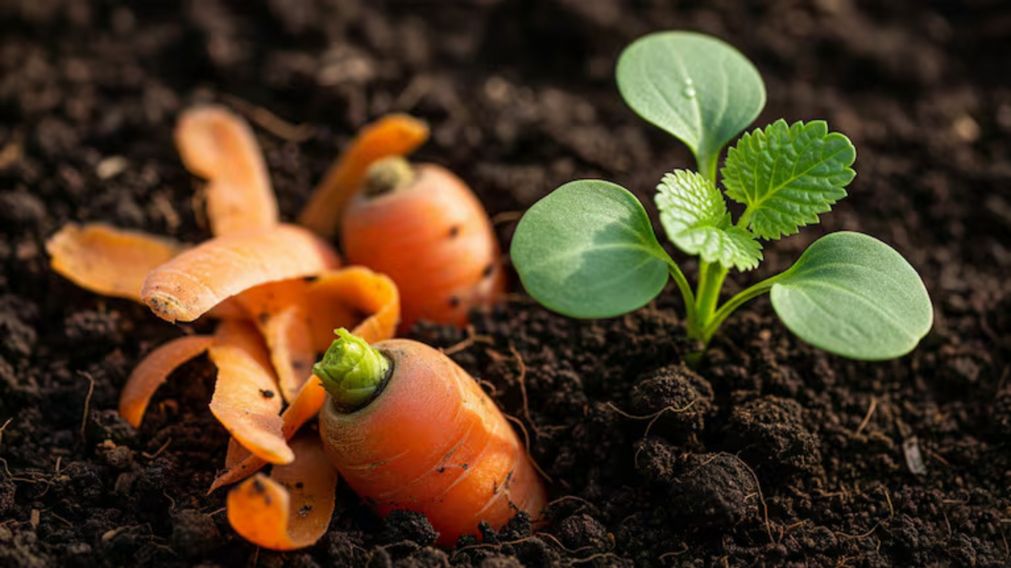 Como aplicar el truco casero de la cáscara de zanahoria en tu jardín.