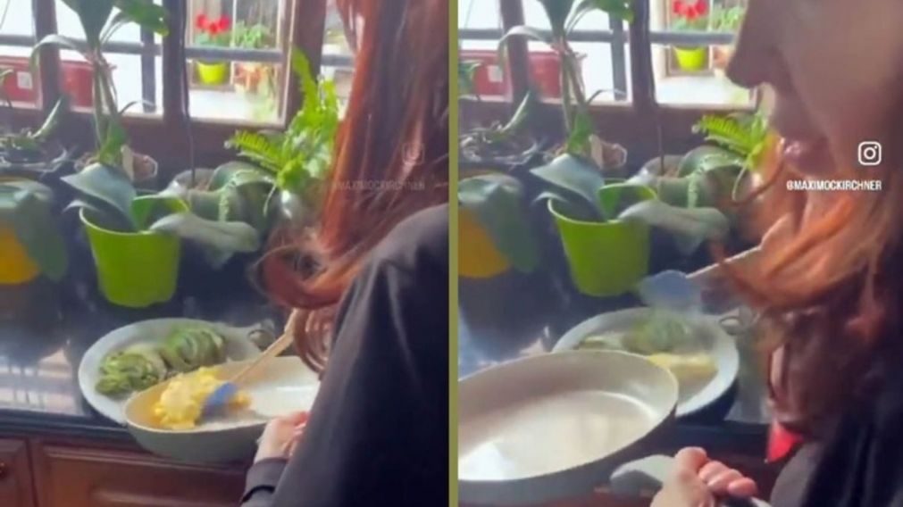 El primer video de Cristina Fernández de Kirchner presa en su domicilio del barrio porteño de Constitución fue publicado esta mañana por su hijo, Máximo.