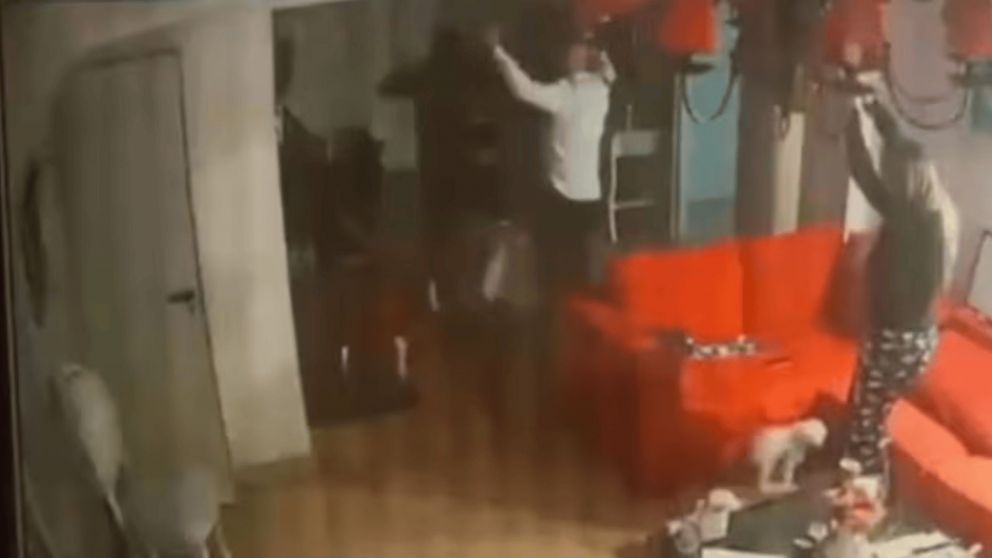 La cámara de seguridad de la casa del suegro de Nahuel Molina registró la entradera.